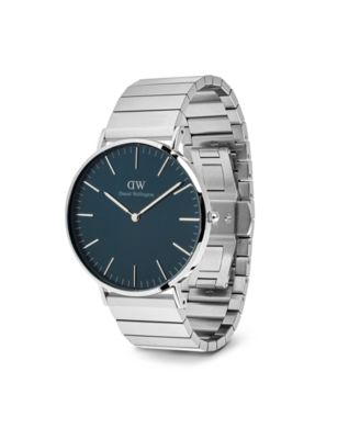 Unisex Analog Silver-Tone Stainless Steel Watch, 40mm