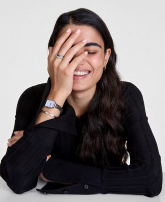 Unisex Analog Silver-Tone Stainless Steel Watch, 20mm