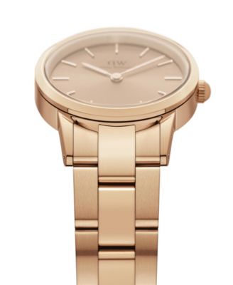 Unisex Analog Rose Gold-Tone Stainless Steel Watch, 28mm