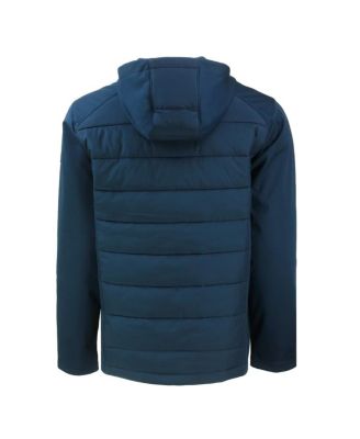 Men's Navy New York Yankees Evoke Hybrid Eco Softshell Full-Zip Hooded Jacket