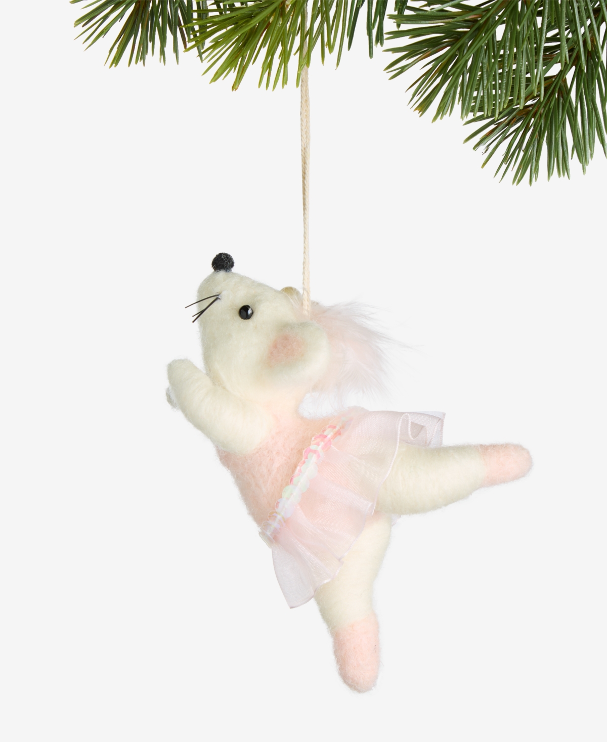 Holiday Lane Ballet Wool Dancing Mouse Ornament, Macy's Exclusive In Multi