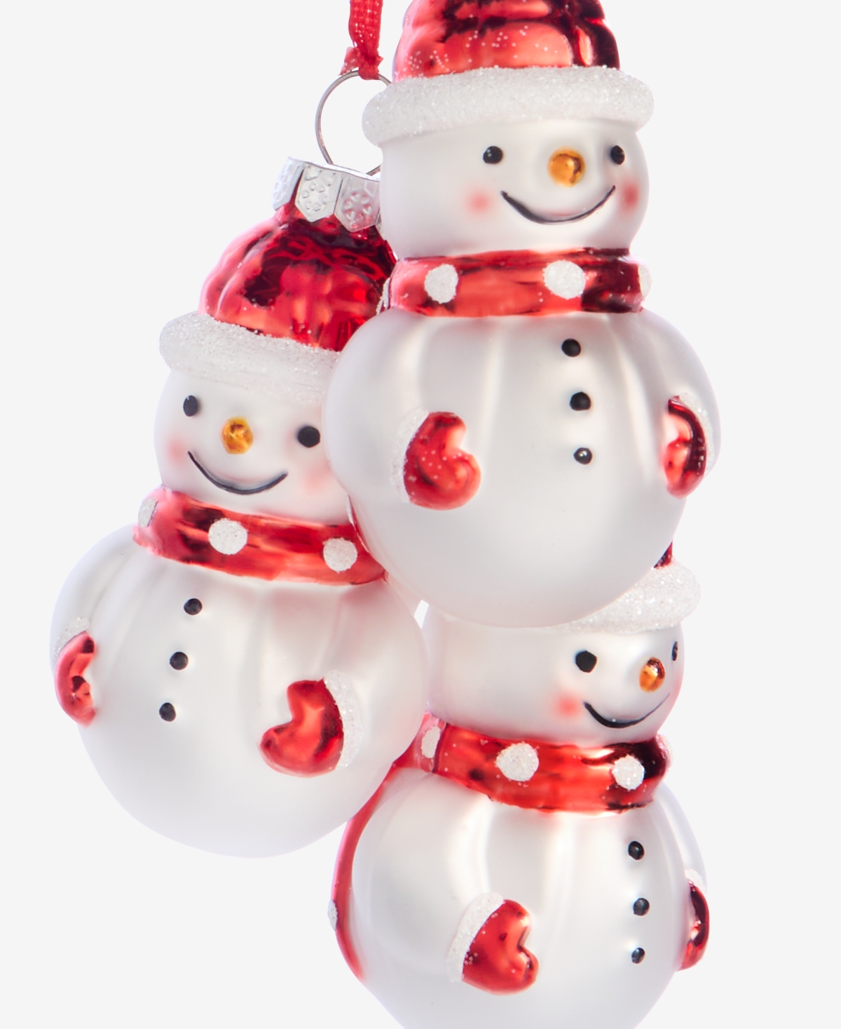 Holiday Lane Christmas Cheer Snowmen Pendant Ornament, Macy's Exclusive In Transparent