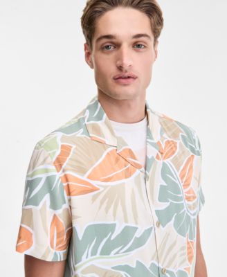 Men's Cutler Leaf Print Camp Shirt