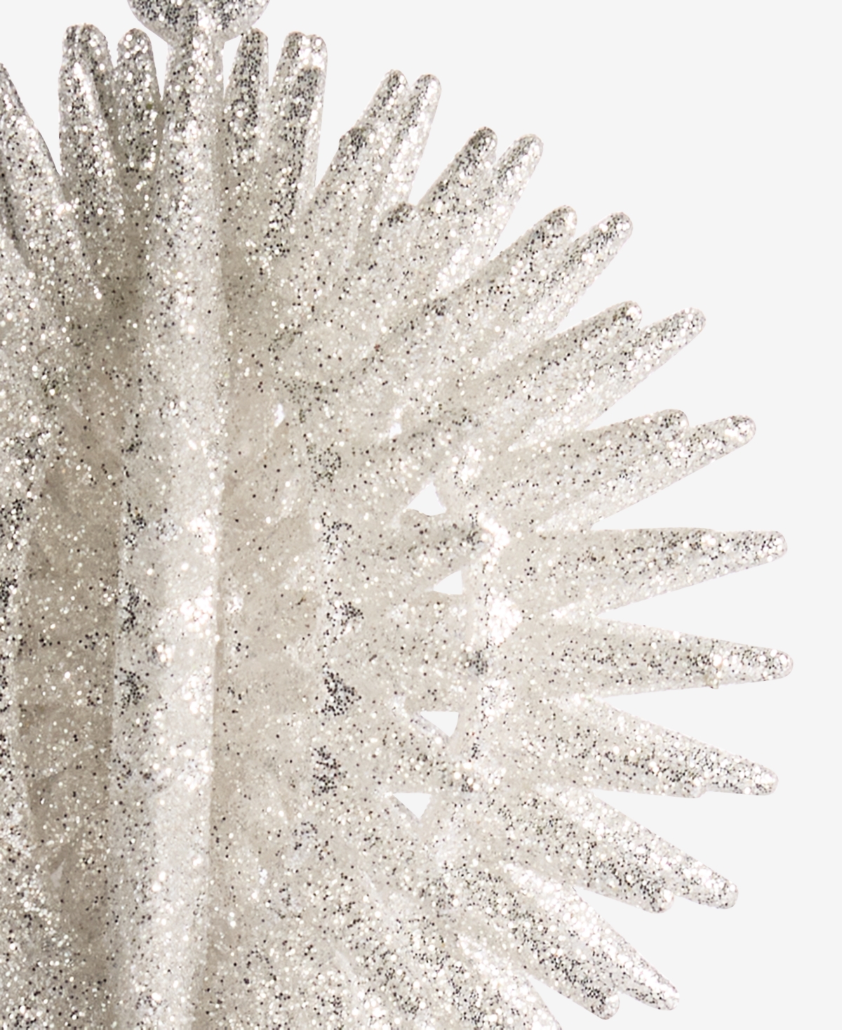 Holiday Lane Christmas Glitter Sparkling Spike Ball Ornament, Macy's Exclusive In Transparent