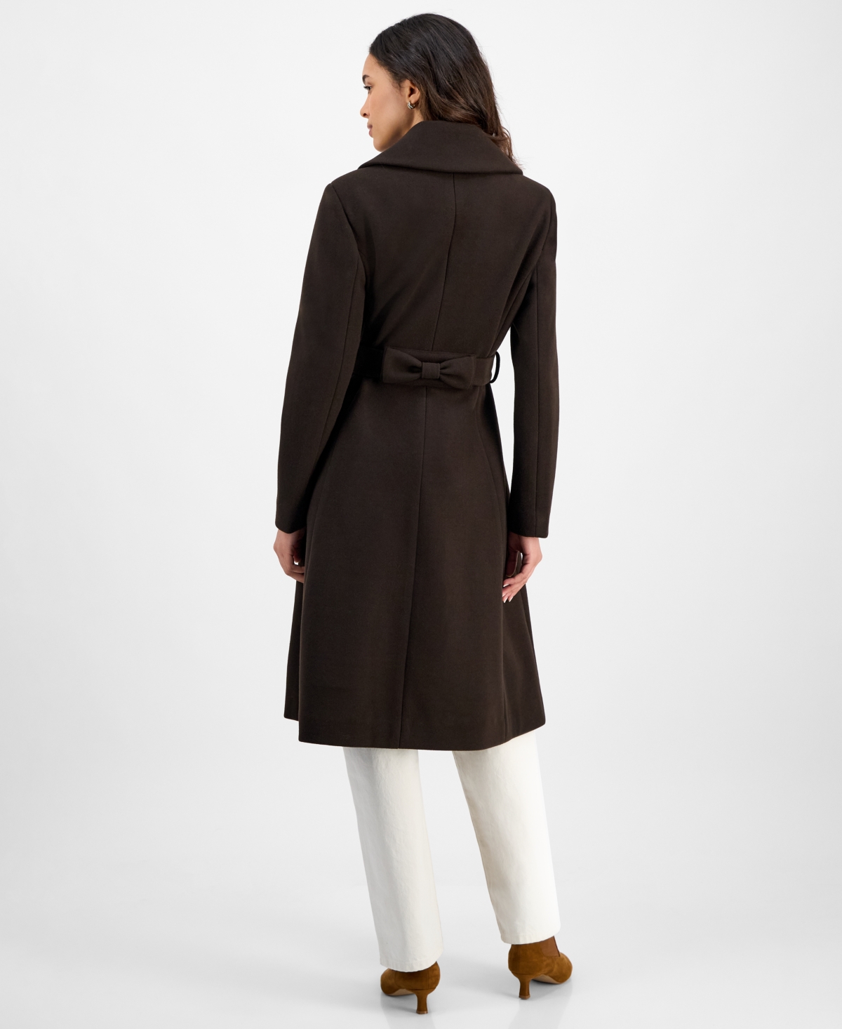 Cece Women's Single-breasted Belted Coat In Brown