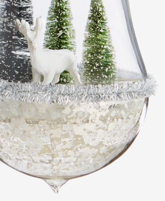 Enchanted Emerald Deer in Greenery Dome Ornament, Macy's Exclusive