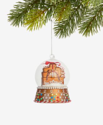 Gingerbread Village Glass Snow Globe Ornament, Macy's Exclusive
