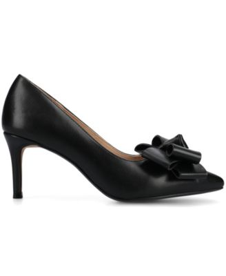 Journee Womens Crystol Medium and Wide Width Slip On Low Stiletto Pointed Toe Evening Pumps