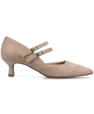 Women's Carnation Mary Jane Pointed Toe Comfort Pumps
