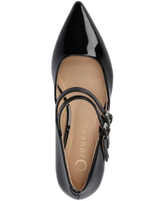 Women's Carnation Pointed Toe Mary Jane Pumps