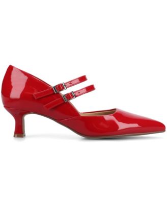 Women's Carnation Pointed Toe Mary Jane Pumps