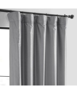Storm Grey Vintage Textured Faux Dupioni Silk Curtain