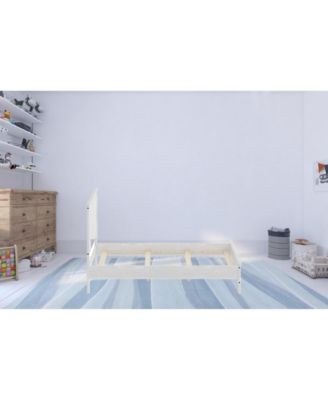 White Solid Wood Full Double Bed Frame