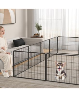 Adjustable Height Dog Playpen with Lockable Door – Spacious Pet Play Area for Dogs