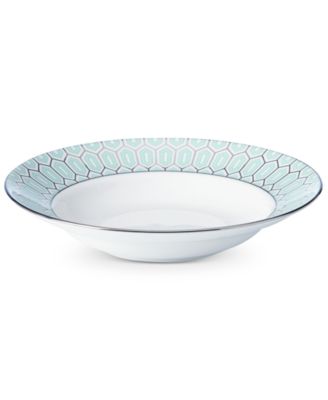 Lenox - Clara Aqua Collection Bone China Rim Soup Bowl