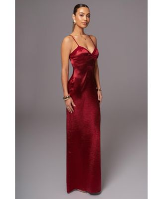 Women's Surreal Satin Maxi Dress