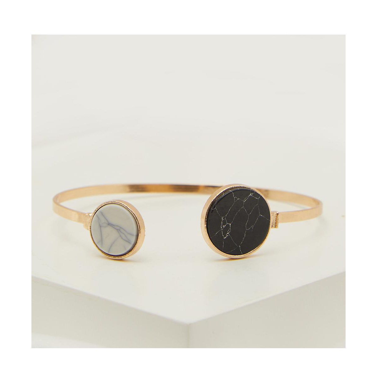 Sohi Women's Gold Plated Designer Stone Bracelet In Gold