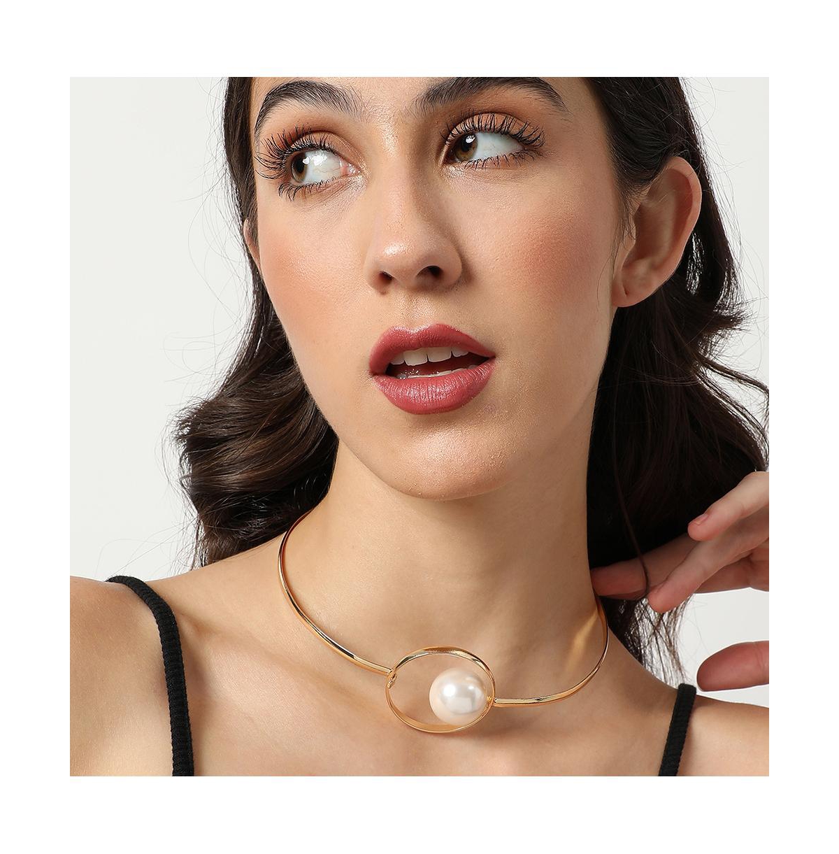 Sohi Women's Gold Plated Orb Necklace