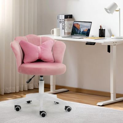 Modern Velvet Task Chair 360 Swivel Adjustable Height Office Chair