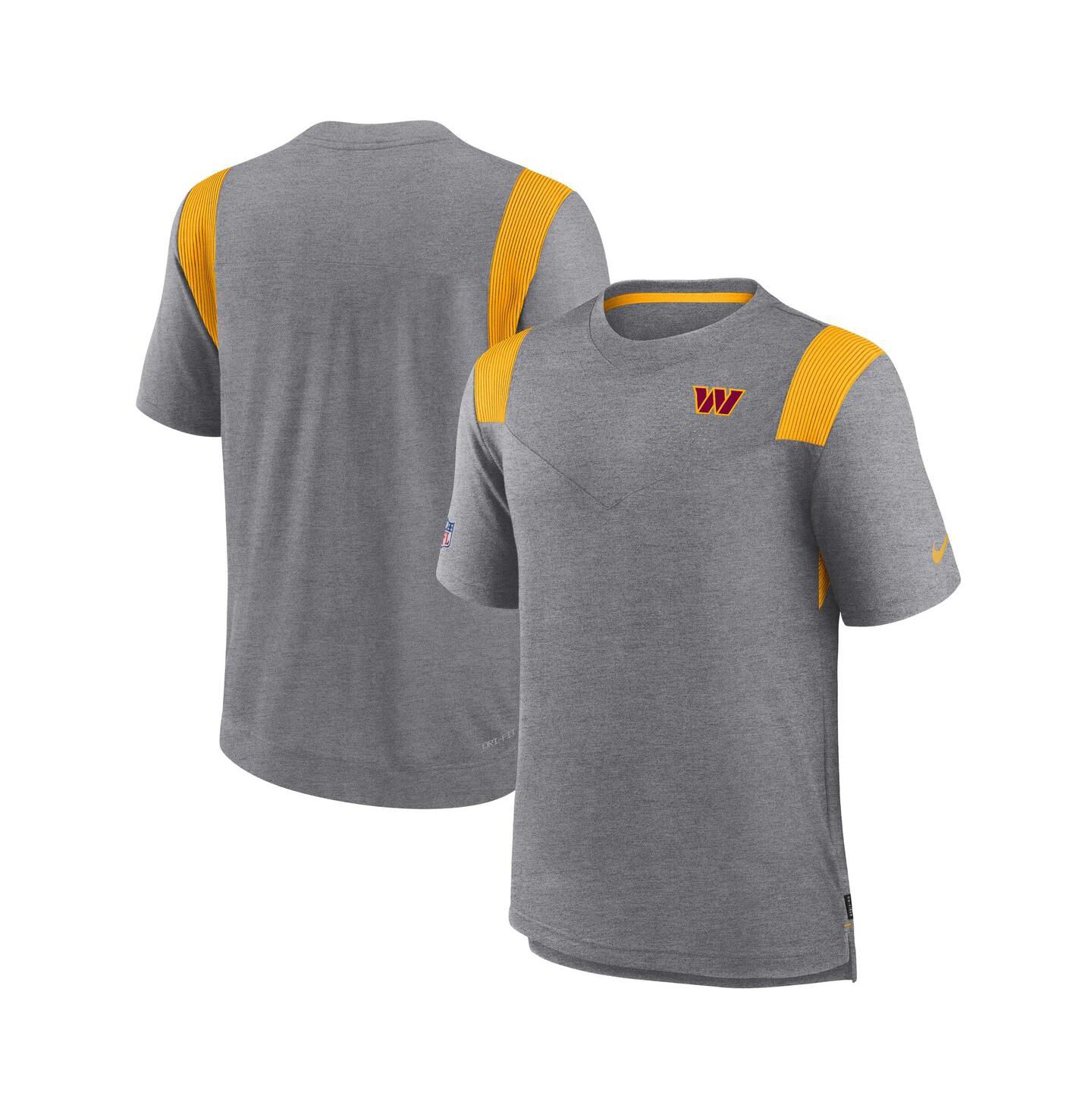 Мужская футболка Nike Charcoal Washington Commanders Sideline Tonal Logo Performance Player — фото 1