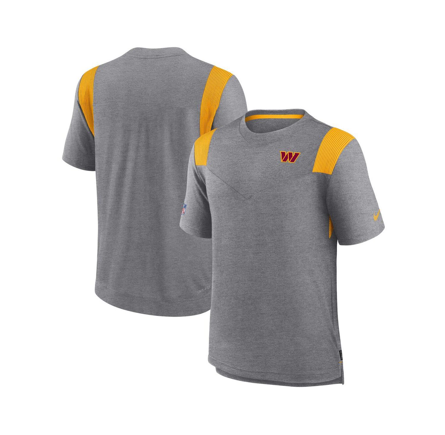 Men's Charcoal Washington Commanders Sideline Tonal Logo Performance Player T-Shirt