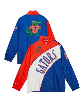 Mitchell & Ness - Men's Royal/Orange Florida Gators Arched Retro Lined Full-Zip Windbreaker Jacket