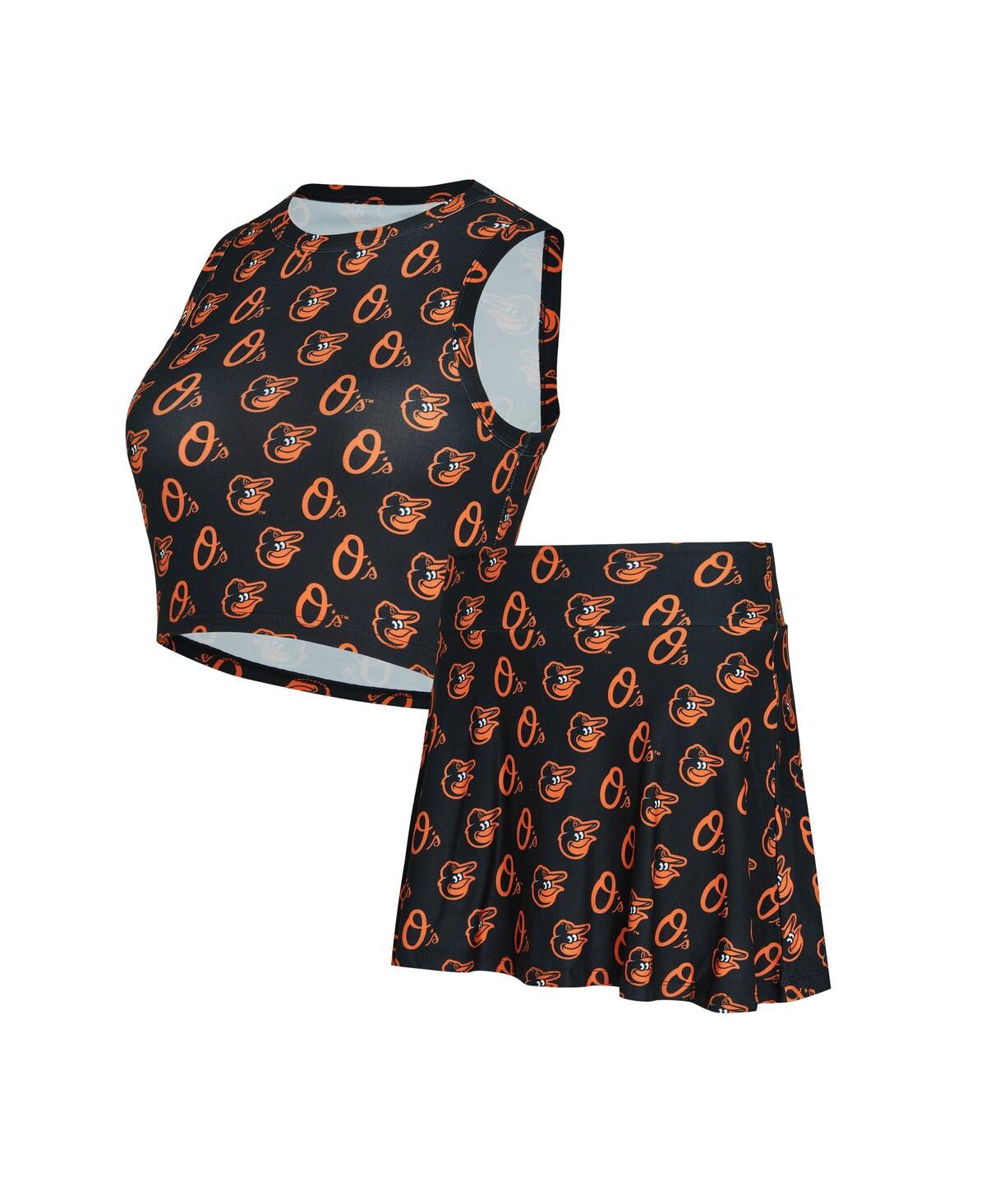 Women's Black Baltimore Orioles Knit Tank Top and Skort Set - Black