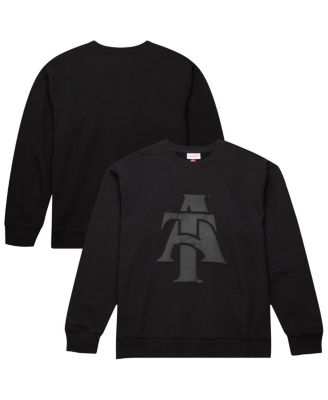 Mitchell & Ness - Men's Black North Carolina A T Aggies Puff Print Fleece Pullover Sweatshirt