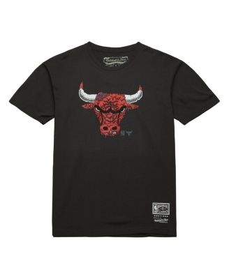 Men's Black Chicago Bulls Hardwood Classics Deconstructed T-Shirt