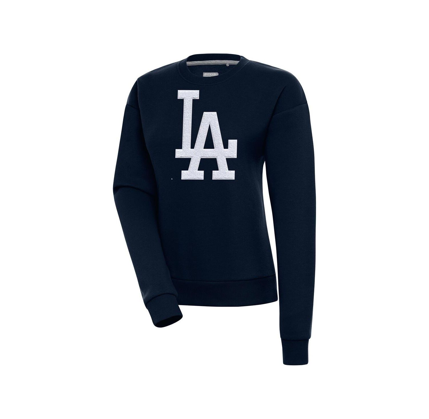 Women's Navy Los Angeles Dodgers Victory Chenille Pullover Sweatshirt
