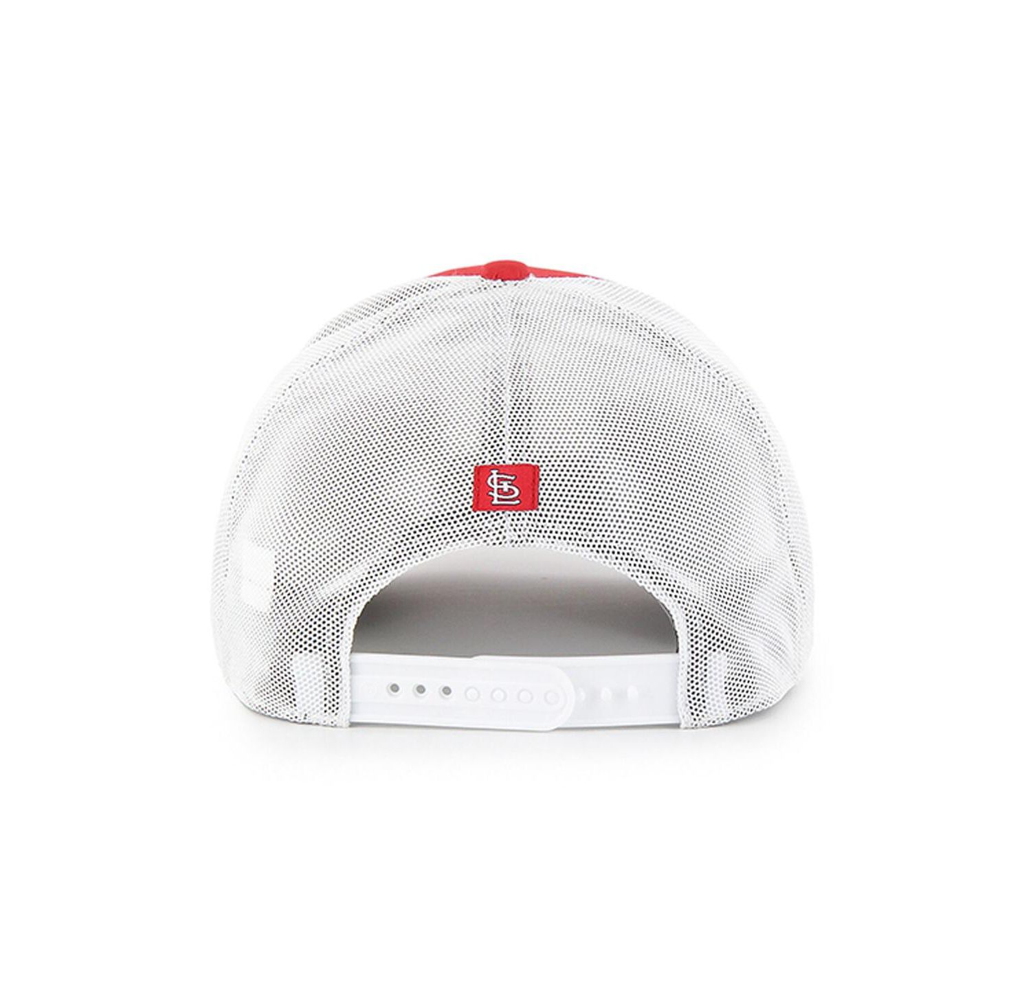 Men's Red/White St. Louis Cardinals Scratch Adjustable Trucker Hat