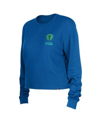 Women's by New Era Blue Seattle Sounders FC Sport Night Long Sleeve Thermal T-Shirt