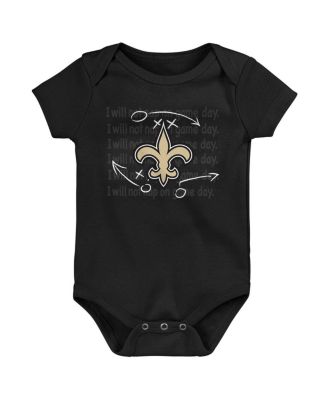 Baby Boys and Girls New Orleans Saints Team Starter Bodysuit Set, 3-Pack