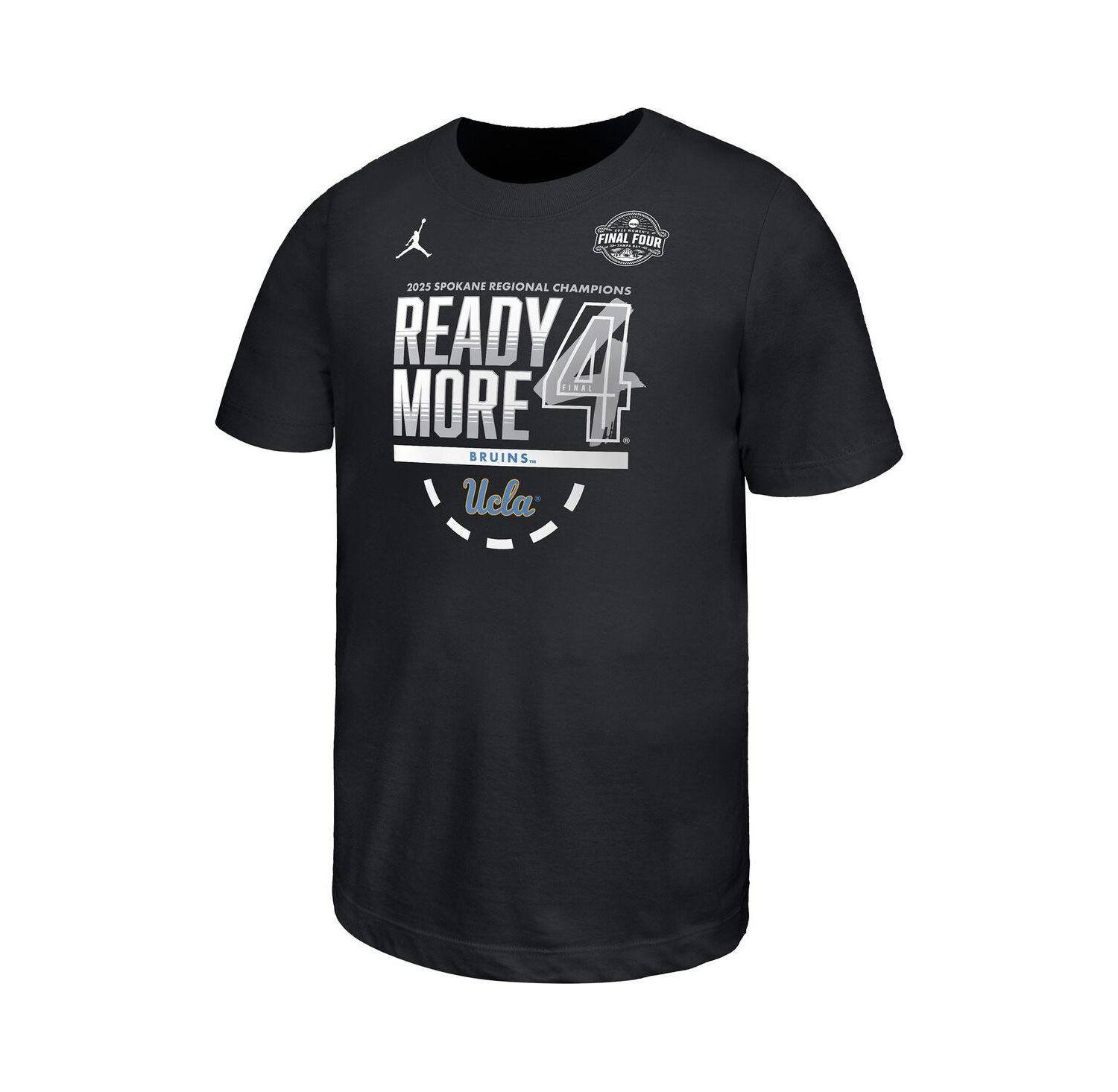 Big Boys and Girls Black UCLA Bruins 2025 NCAA Women's Basketball Tournament March Madness Final Four Locker Room T-Shirt