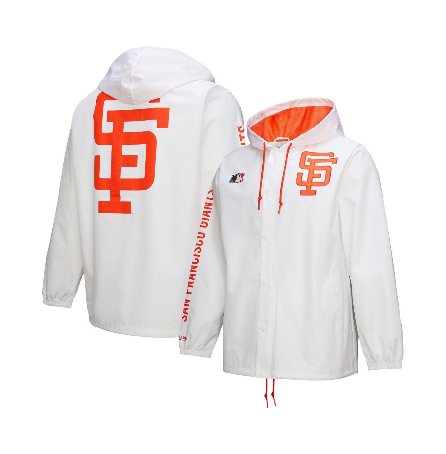 Мужская куртка Mitchell & Ness White San Francisco Giants Vintage Full-Snap Hooded Coaches — фото 1