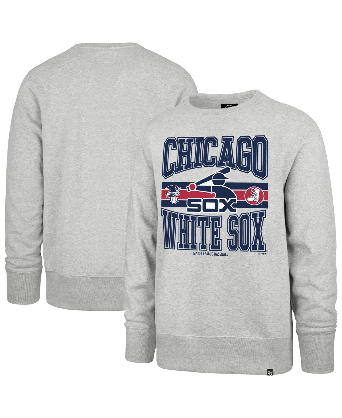 Men's Gray Chicago White Sox Letters Headline Pullover Sweatshirt - Gray
