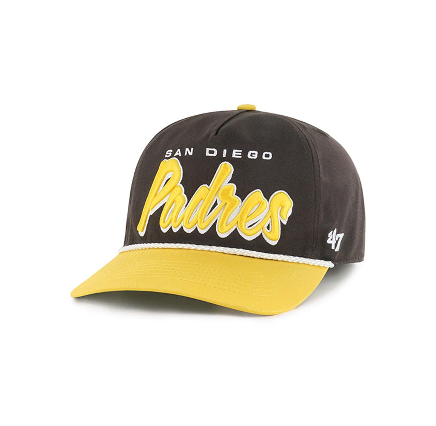 Men's Brown San Diego Padres Drop Shadow Rope Hitch Adjustable Hat