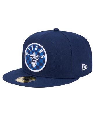 New Era - Men's Navy Tennessee Titans Checkered 59FIFTY Fitted Hat