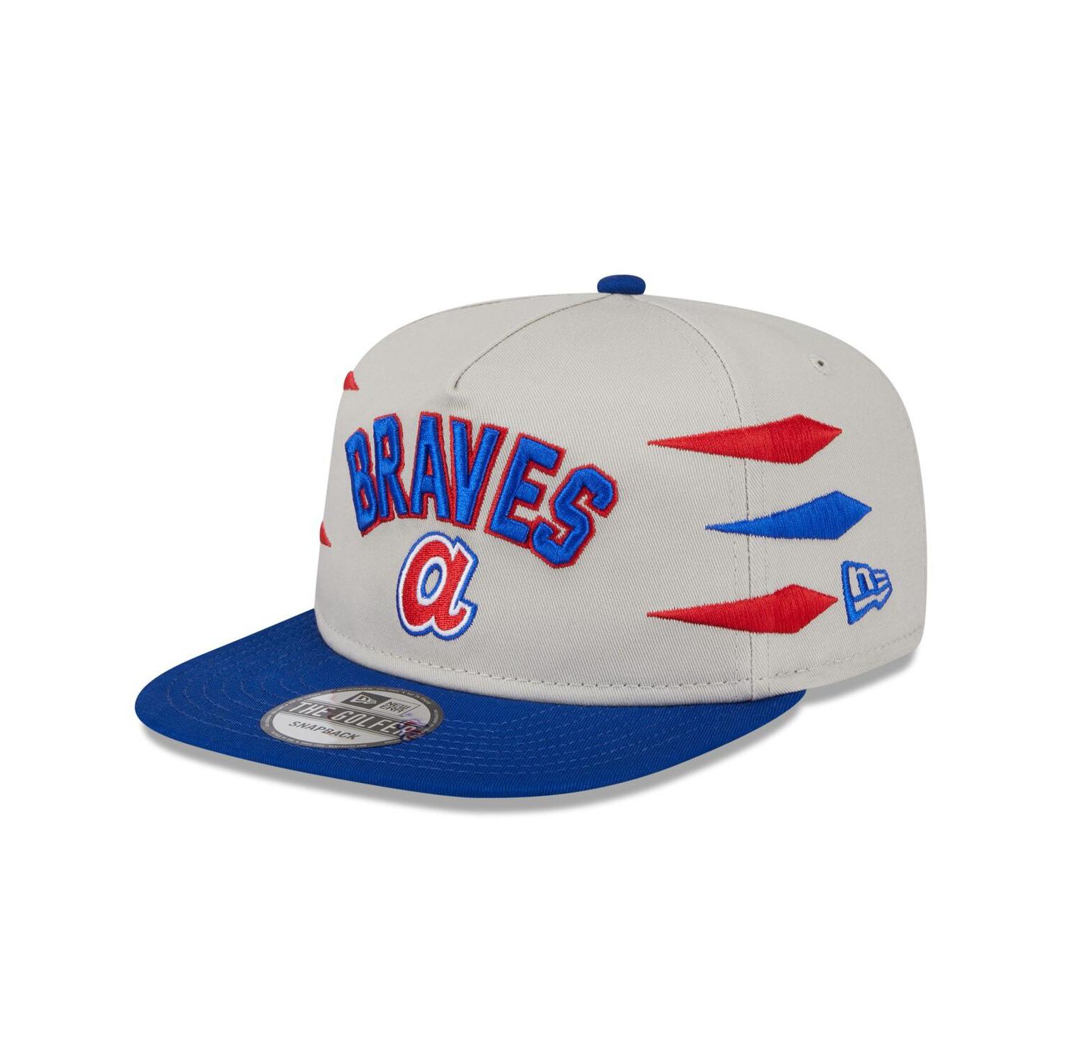 Men's Cream Atlanta Braves Iron Golfer Snapback Hat
