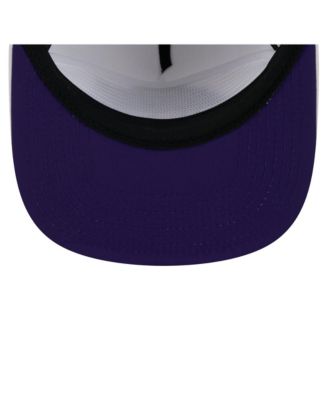 Men's White Los Angeles Lakers Performance Rope Golfer Adjustable Hat