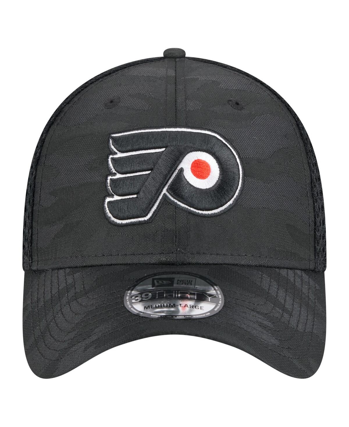 New Era Men's Black Philadelphia Flyers Active Subtle Camo 39THIRTY Flex Hat