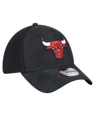 Men's Black Chicago Bulls Subtle Camo 39THIRTY Flex Hat