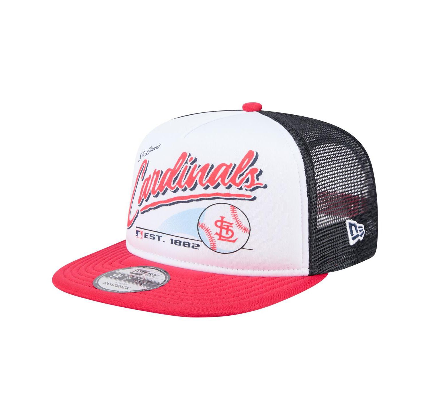 Men's White/Red St. Louis Cardinals Retro Script 9FIFTY Snapback Hat