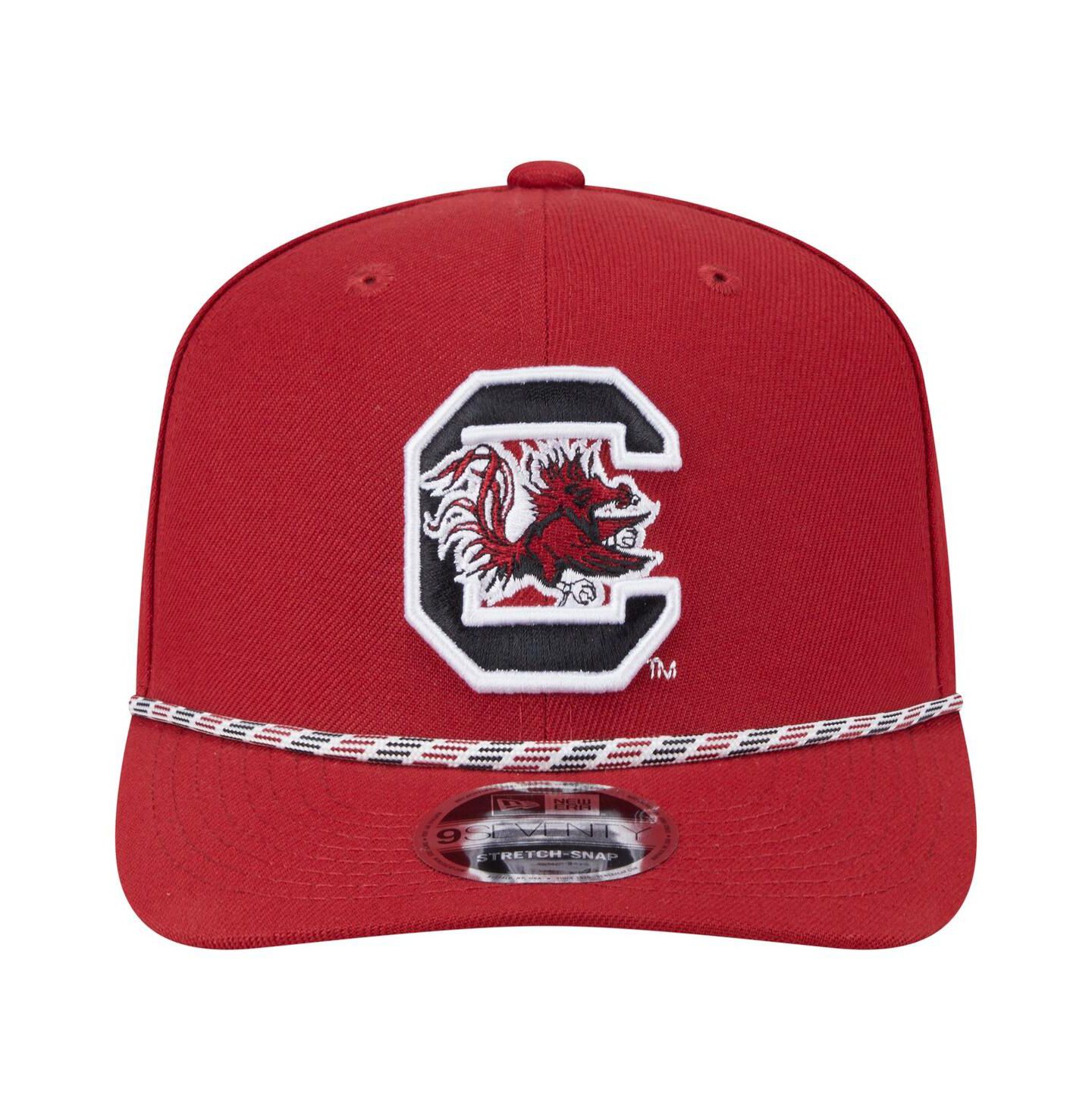 Мужской головной убор New Era Garnet South Carolina Gamecocks Game Day Multi-Rope 9SEVENTY Stretch-Snap Hat — фото 2