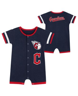 Outerstuff - Baby Boys and Girls 2-Piece Navy Cleveland Guardians Double Hit Coverall Set