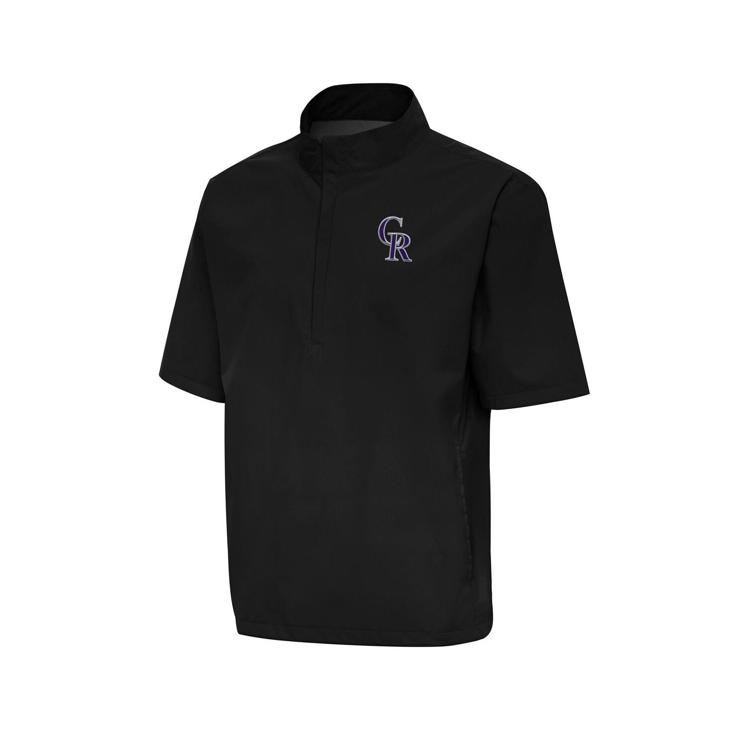 Men's Black Colorado Rockies Brisk Quarter-Zip Wind Shirt