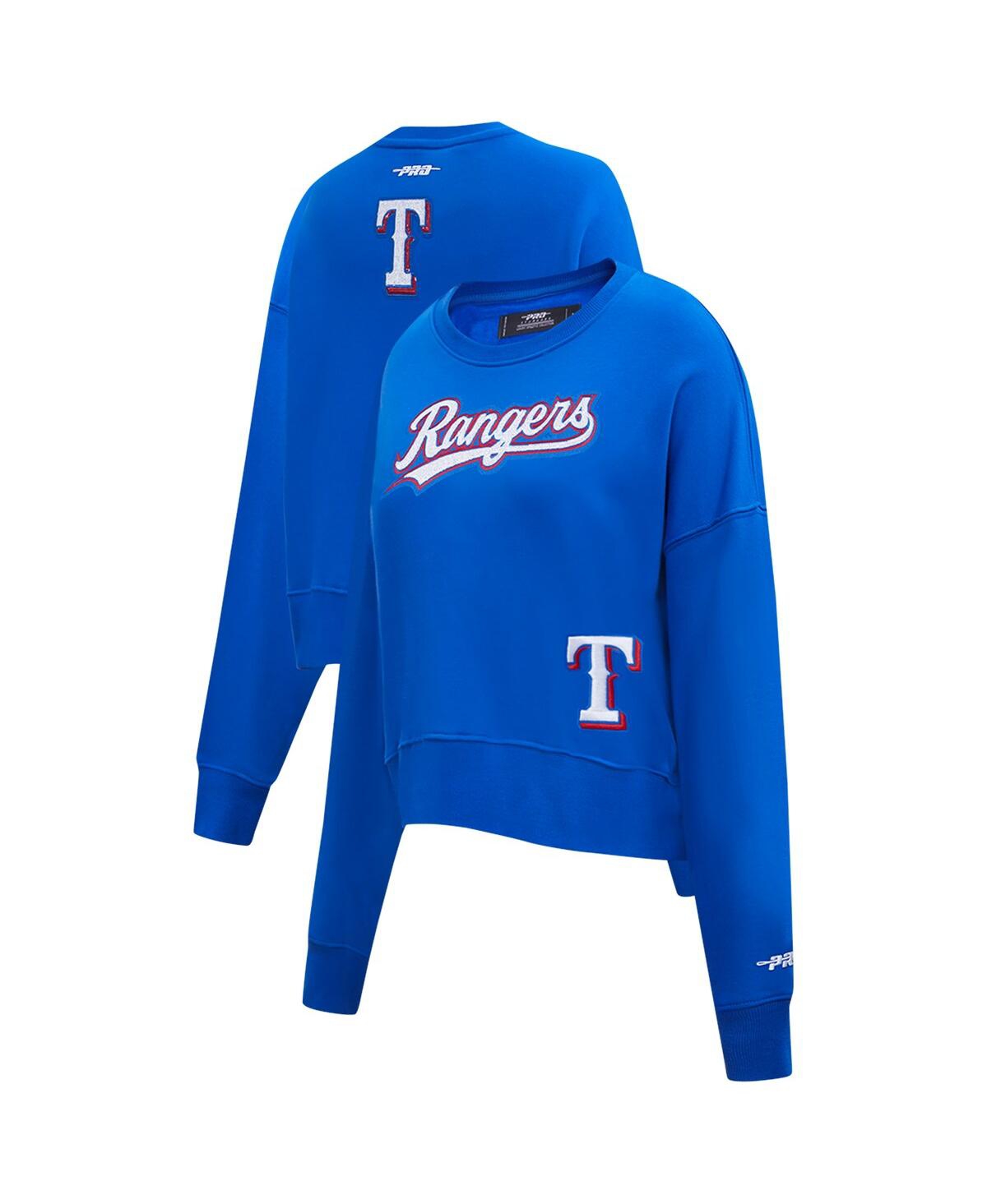 Women's Royal Texas Rangers Game Day Classics Crewneck Pullover Sweatshirt - Royal