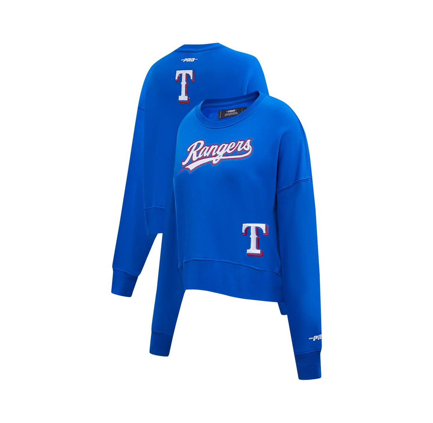 Women's Royal Texas Rangers Game Day Classics Crewneck Pullover Sweatshirt