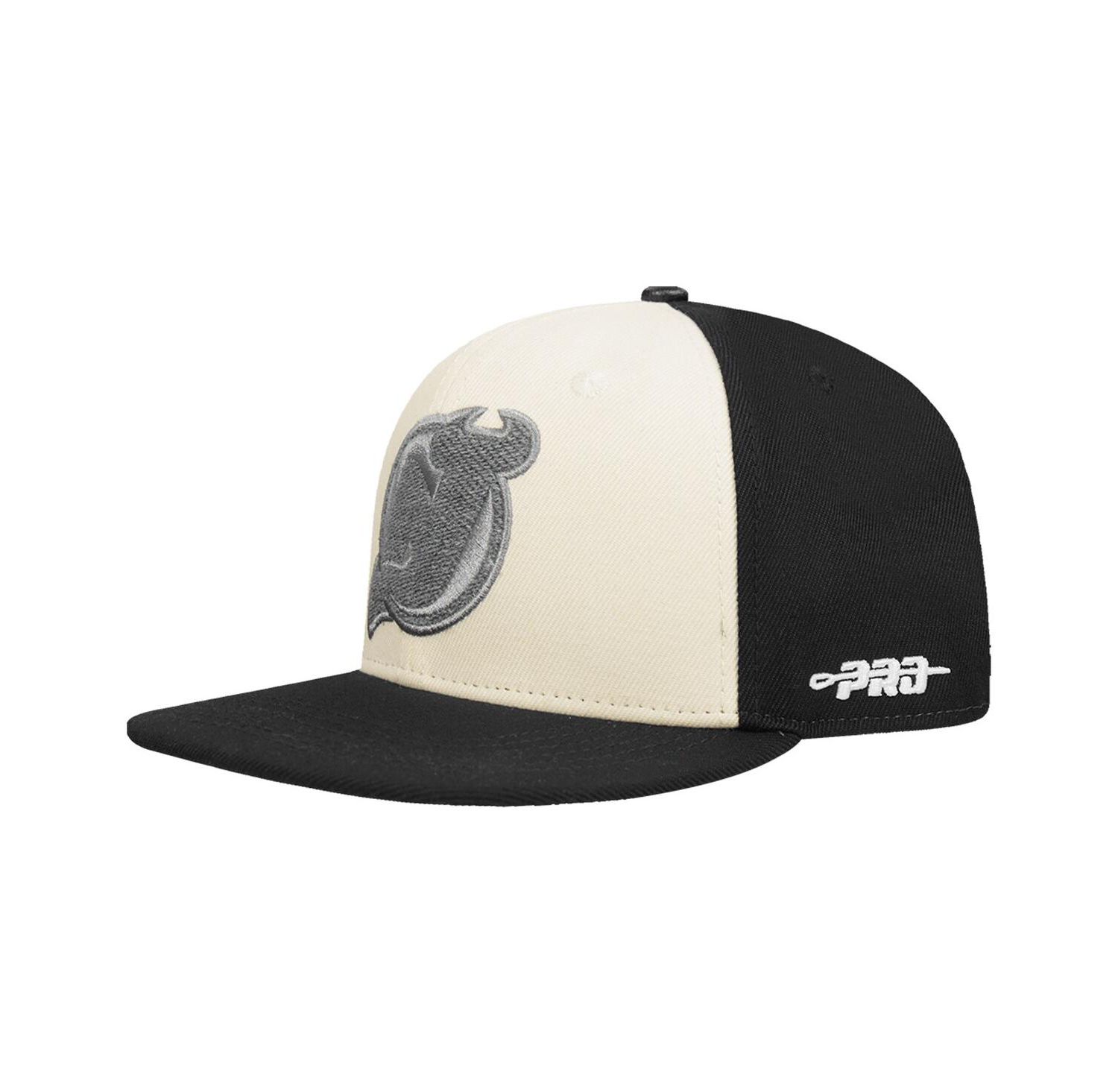 Men's Cream/Black New Jersey Devils French Terry Snapback Hat