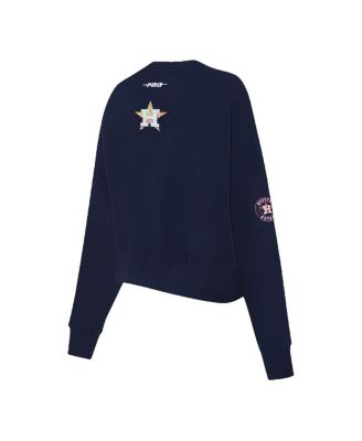Women's Navy Houston Astros Game Day Classics Crewneck Pullover Sweatshirt